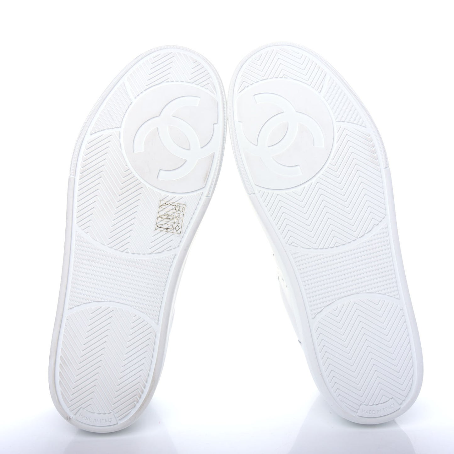 Calfskin Womens Logo Sneakers 40.5 White
