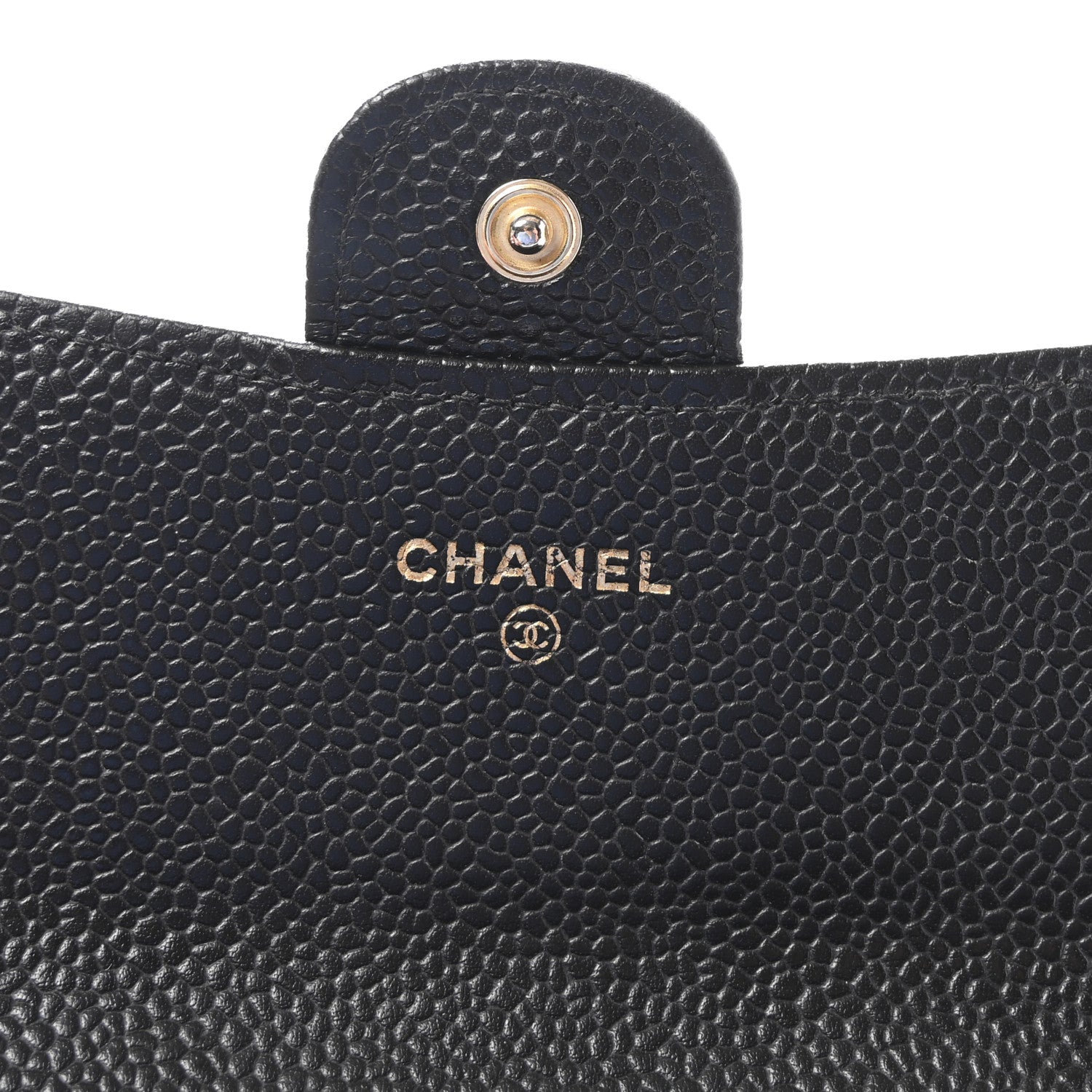Chanel Caviar Quilted Large Gusset Flap Wallet Black 6 of 8