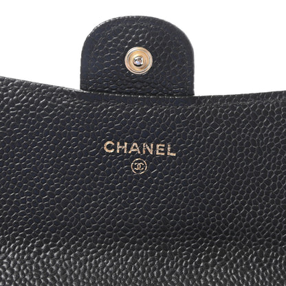 Chanel Caviar Quilted Large Gusset Flap Wallet Black 6 of 8