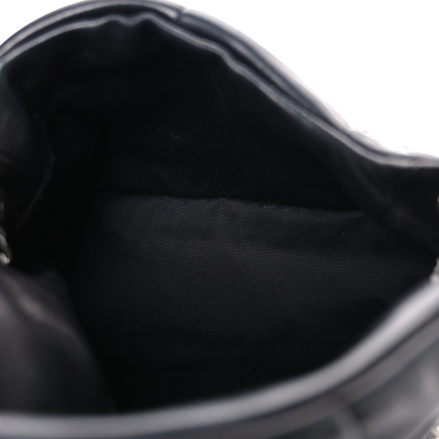 Saint Laurent Lambskin Quilted Small Loulou Puffer Monogram Chain Satchel Black 4 of 9