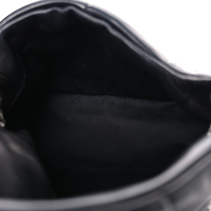 Saint Laurent Lambskin Quilted Small Loulou Puffer Monogram Chain Satchel Black 4 of 9