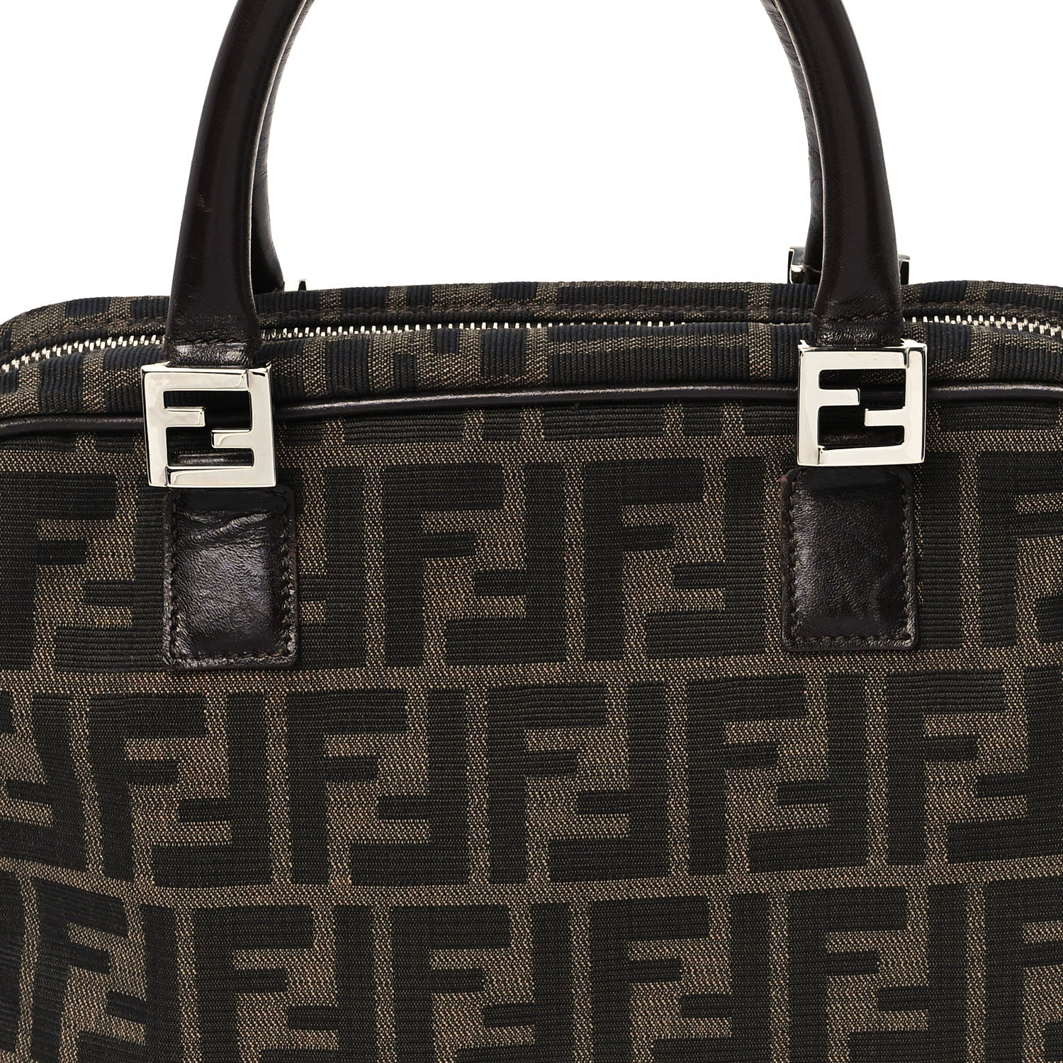 Fendi Zucca Top Handle Tote Tobacco 5 of 11