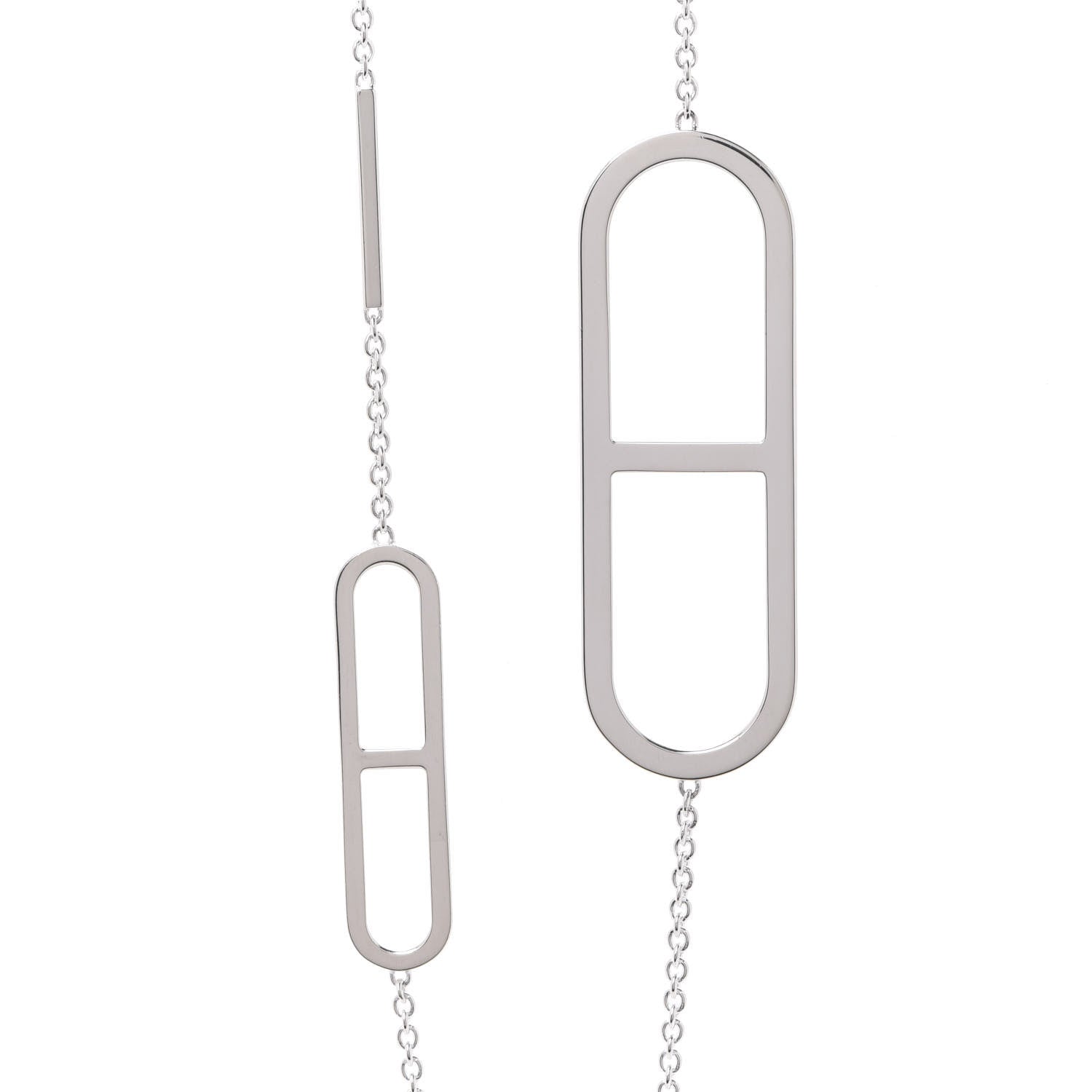 Hermes Sterling Silver Ever Chaine d'Ancre Long Necklace 120 3 of 5