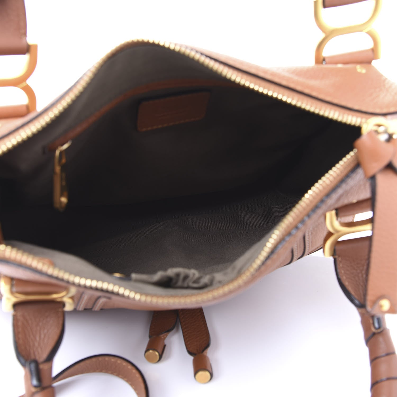Chloe Calfskin Medium Marcie Satchel Tan 4 of 9