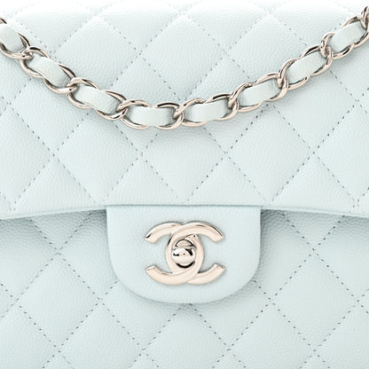 Chanel Caviar Quilted Small Double Flap Light Blue 8 of 11
