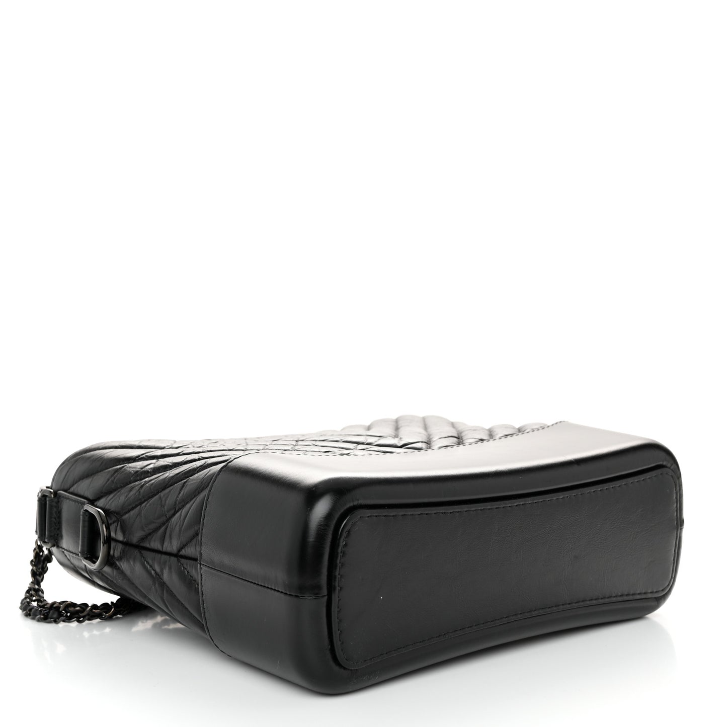 Aged Calfskin Chevron Quilted Medium Gabrielle Hobo So Black