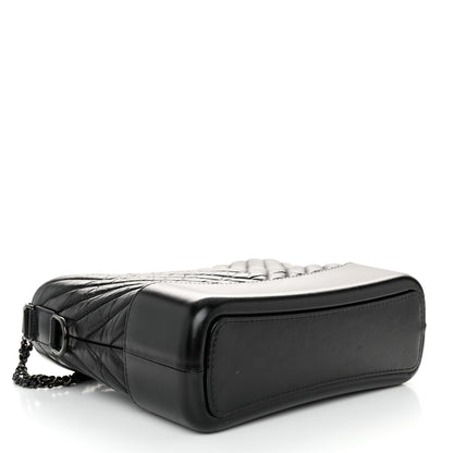 Chanel Aged Calfskin Chevron Quilted Medium Gabrielle Hobo So Black 4 of 10