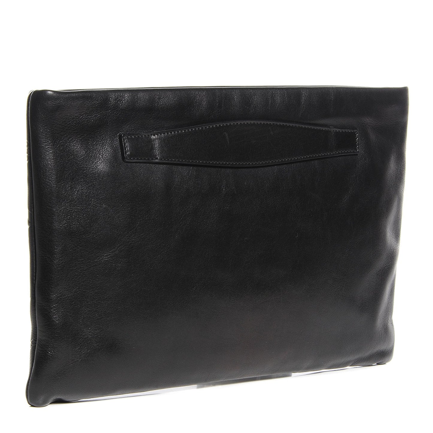 Nappa Embossed Logo Clutch Nero Black