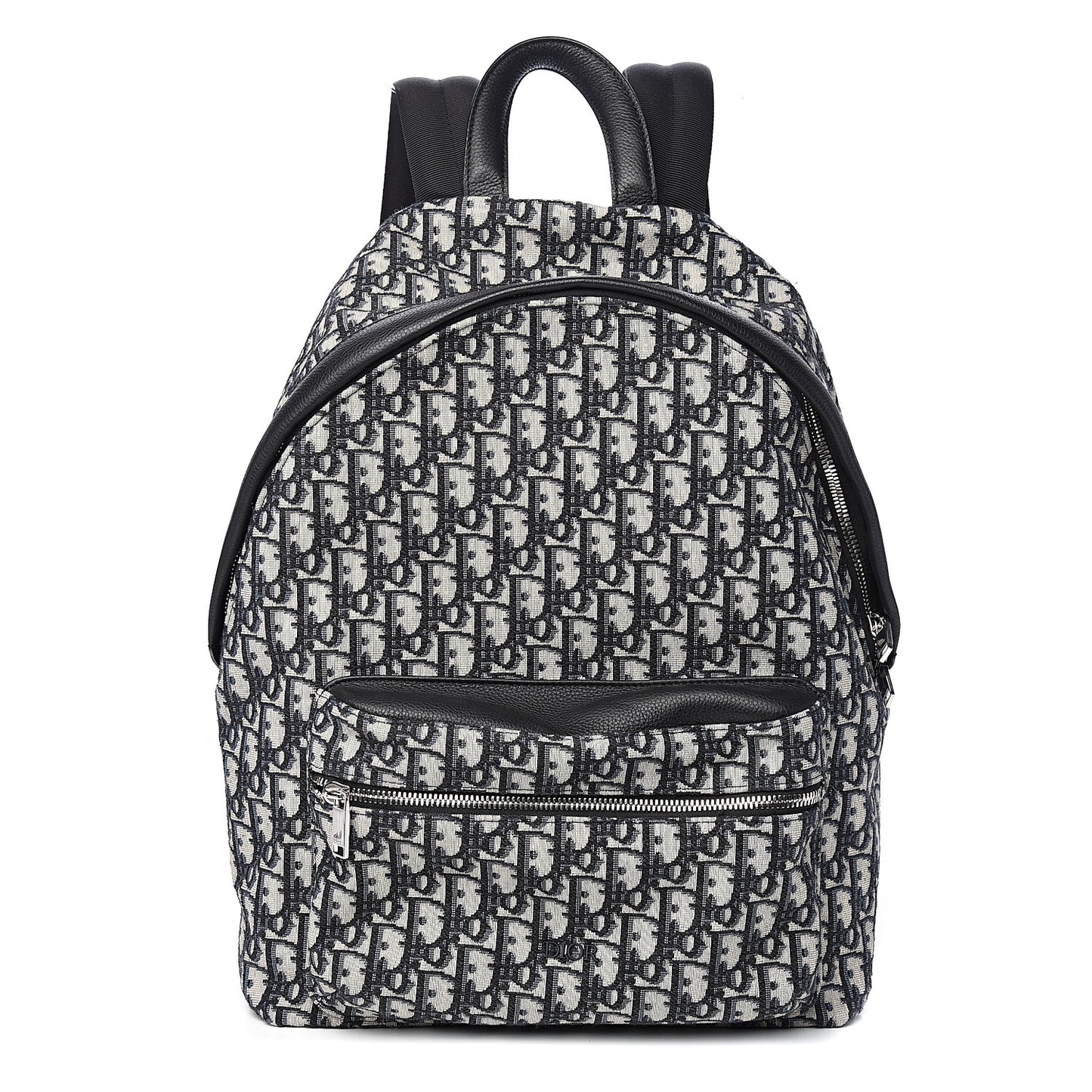 Oblique Calfskin Rider Backpack Beige Black