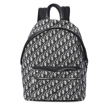 Christian Dior Oblique Calfskin Rider Backpack Beige Black 1 of 8