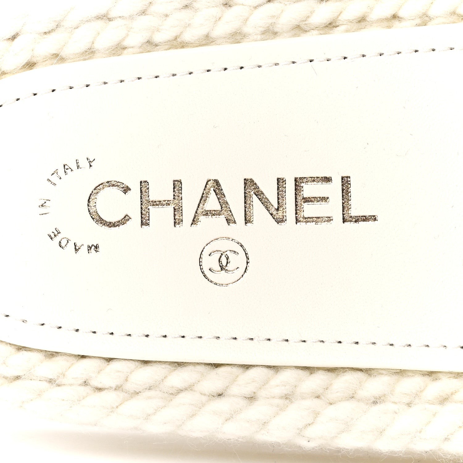 Chanel Braided Knit CC Mules 40 Ecru 7 of 9