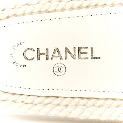 Chanel Braided Knit CC Mules 40 Ecru 7 of 9