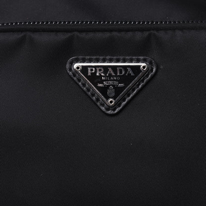 Prada Tessuto Nylon Studded New Vela Mini Bucket Crossbody Bag Black Fuoco 10 of 10