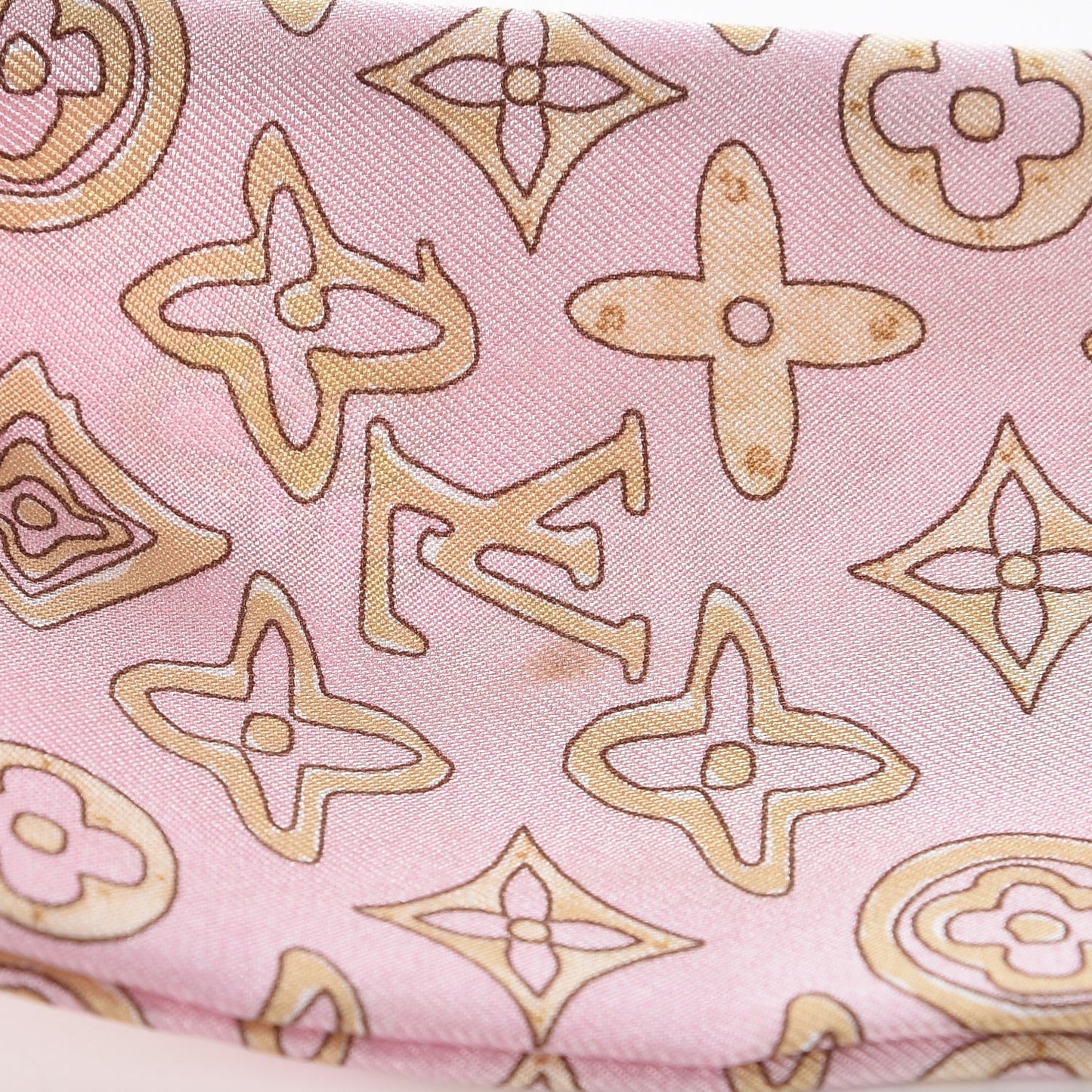 Silk Monogram Map Bandeau Prune Petrole