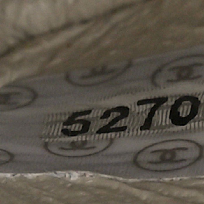 Canvas Camellia Embroidered Medium Double Flap Ivory