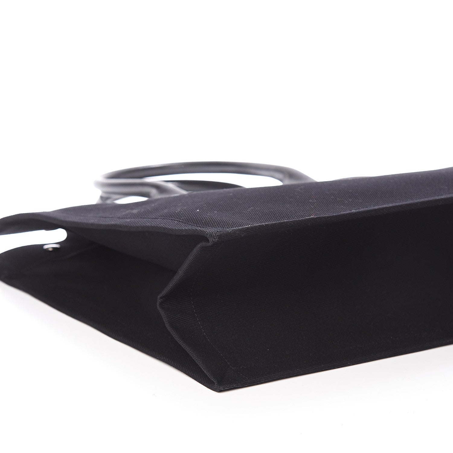 Saint Laurent Linen Calfskin Rive Gauche Tote Black 7 of 8