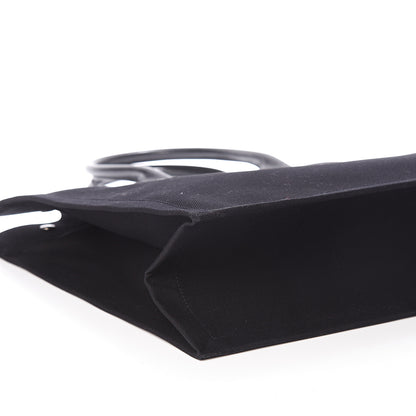 Saint Laurent Linen Calfskin Rive Gauche Tote Black 7 of 8