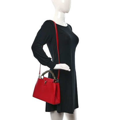 Louis Vuitton Taurillon Snakeskin Capucines PM Rubis 2 of 8
