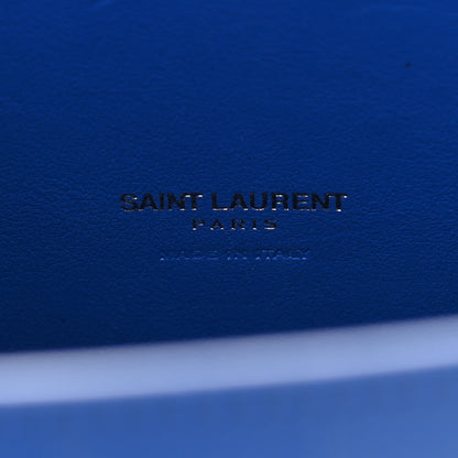 Saint Laurent Calfskin Crocodile Embossed Small Sac De Jour Royal Blue 8 of 12