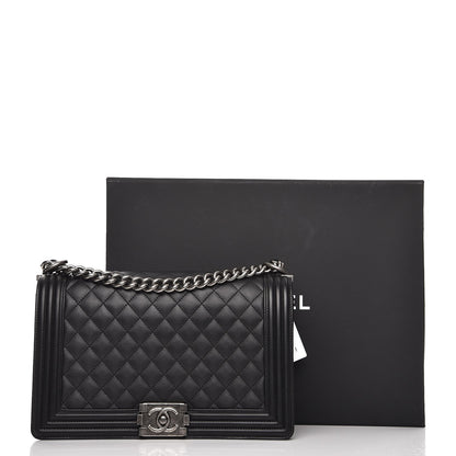 Chanel Calfskin Quilted New Medium Boy Flap Black 8 of 8