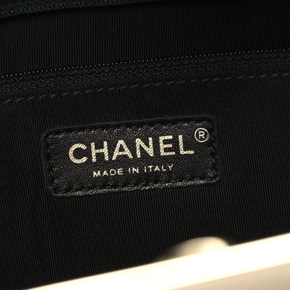 Chanel Grained Calfskin Stitched Large Label Click Shopper Tote Black 6 of 12