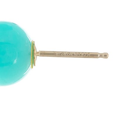 Tiffany Sterling Silver Amazonite 8mm Earrings 3 of 4