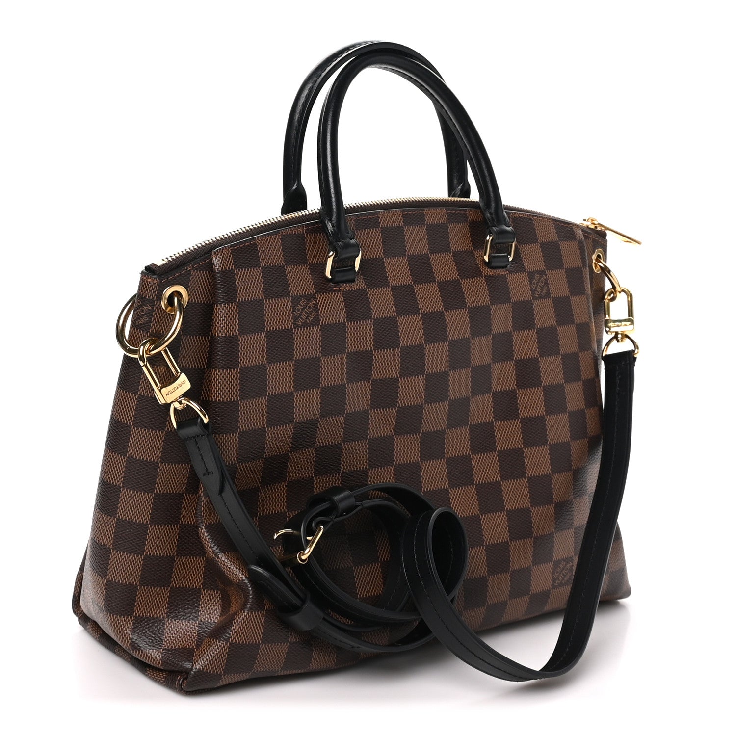 Louis Vuitton Damier Ebene Odeon Tote MM Black 2 of 8