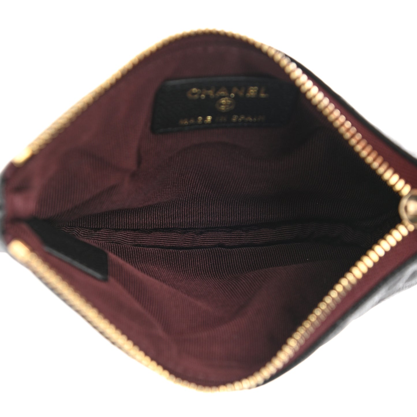 Caviar Quilted Small Cosmetic Case Black