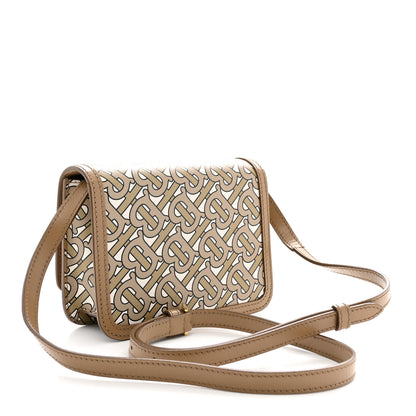 Burberry Calfskin Monogram Mini TB Bag Beige 3 of 14