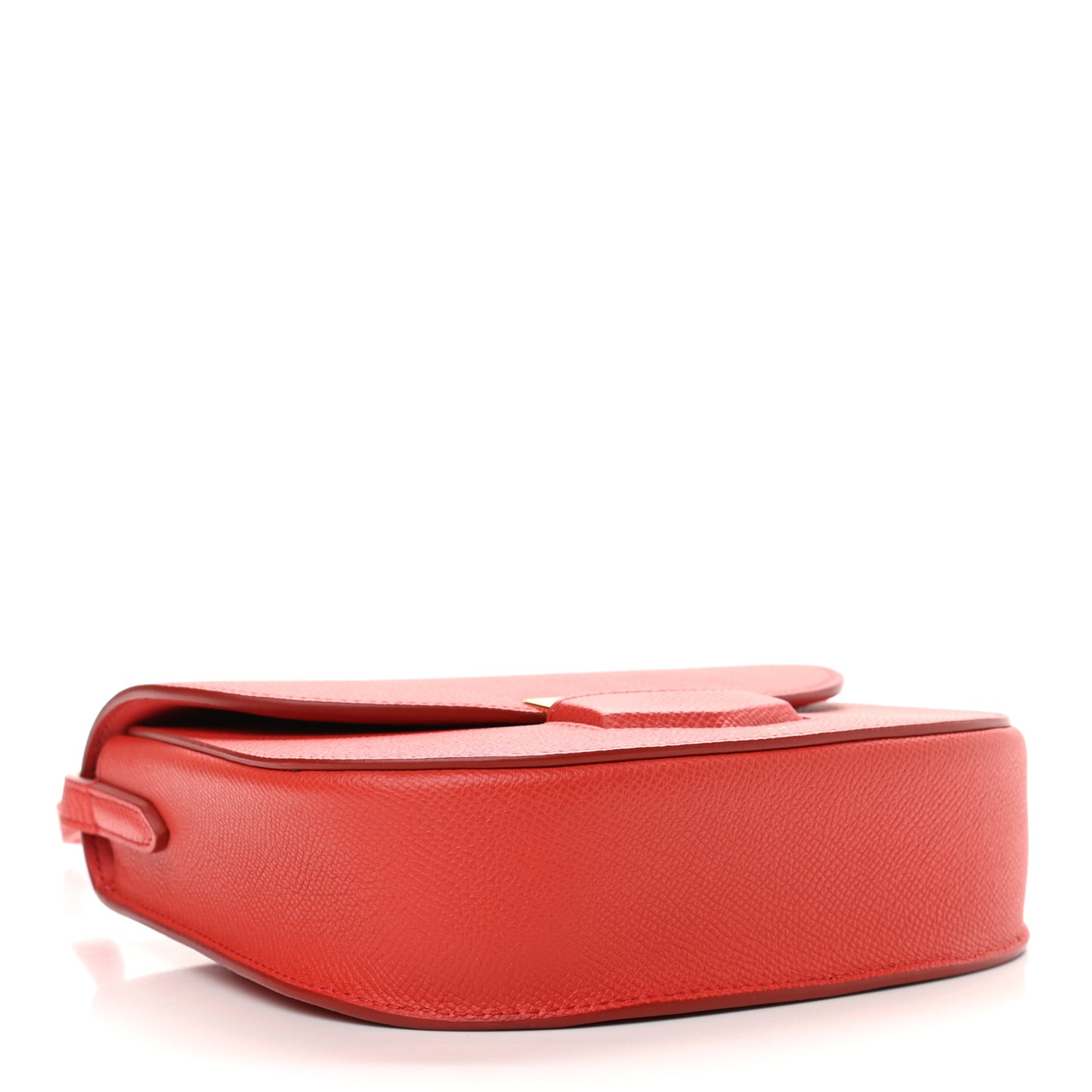 Grained Calfskin Small Trotteur Coquelicot