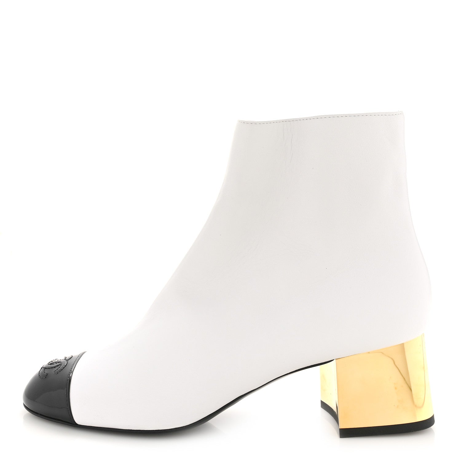 Chanel Mixed Fibers Lambskin Patent Calfskin Convertible High Boots 39 White 8 of 9