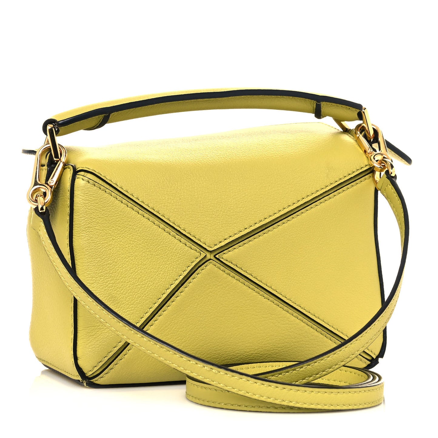 Calfskin Mini Puzzle Bag Yellow