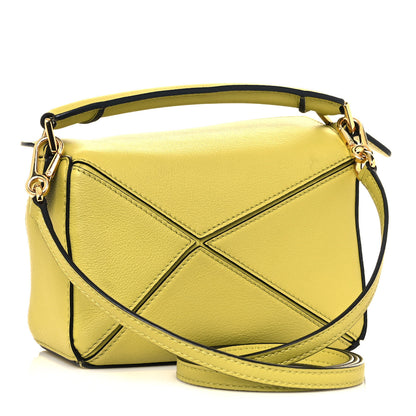 Loewe Calfskin Mini Puzzle Bag Yellow 3 of 13