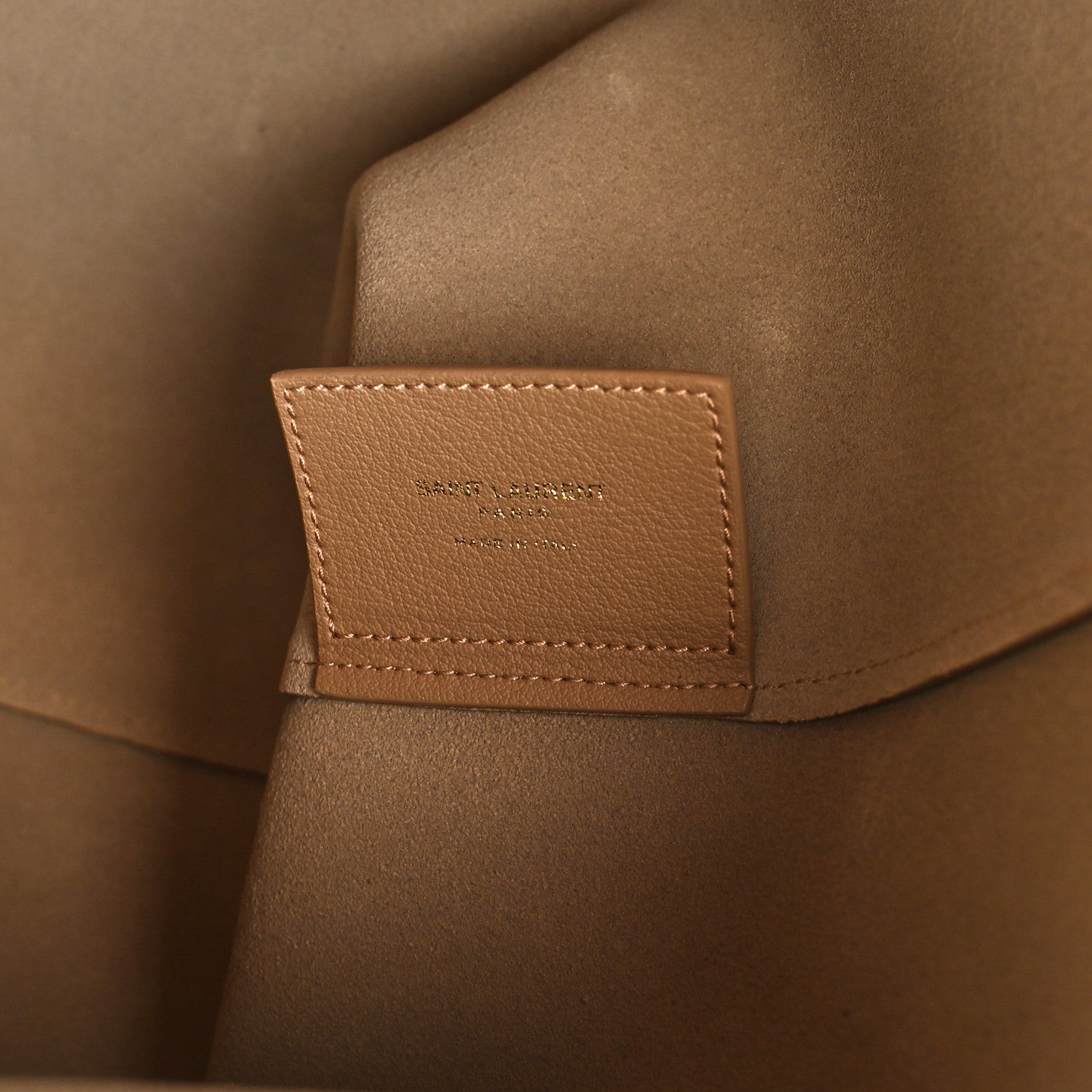 Saint Laurent Calfskin Large Shopping Tote Toffee 7 of 11
