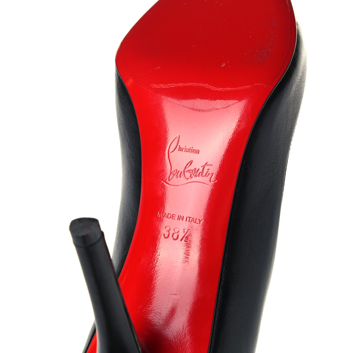 Christian Louboutin Shiny Nappa Apostrophy 85 Pumps 38.5 Black 10 of 11