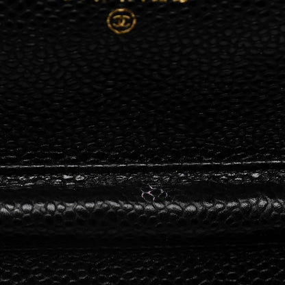 Chanel Caviar Quilted Wallet On Chain WOC Black 10 of 11