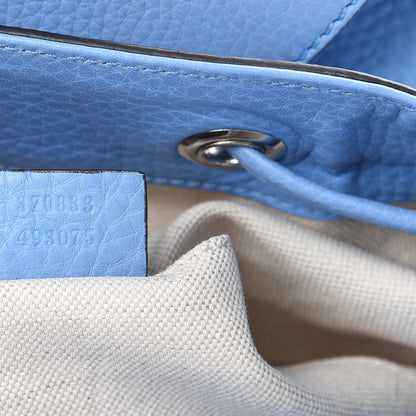 Gucci Cellarius Calfskin Medium Bamboo Backpack Mineral Blue 6 of 14