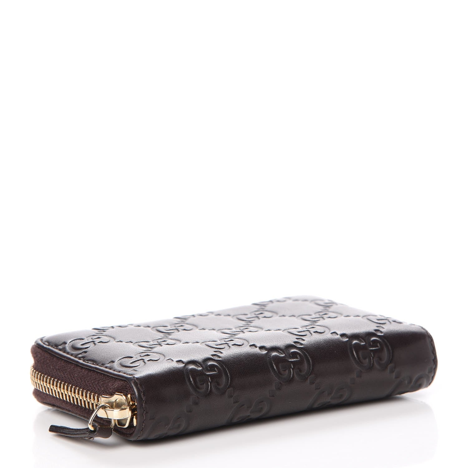 Gucci Guccissima Zip Around Card Case Chocolate 4 of 7