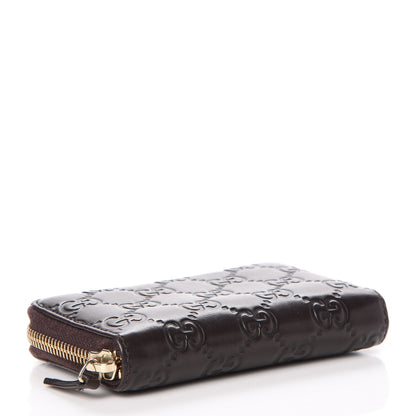 Gucci Guccissima Zip Around Card Case Chocolate 4 of 7