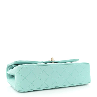 Chanel Lambskin Quilted Medium Double Flap Light Blue 4 of 13