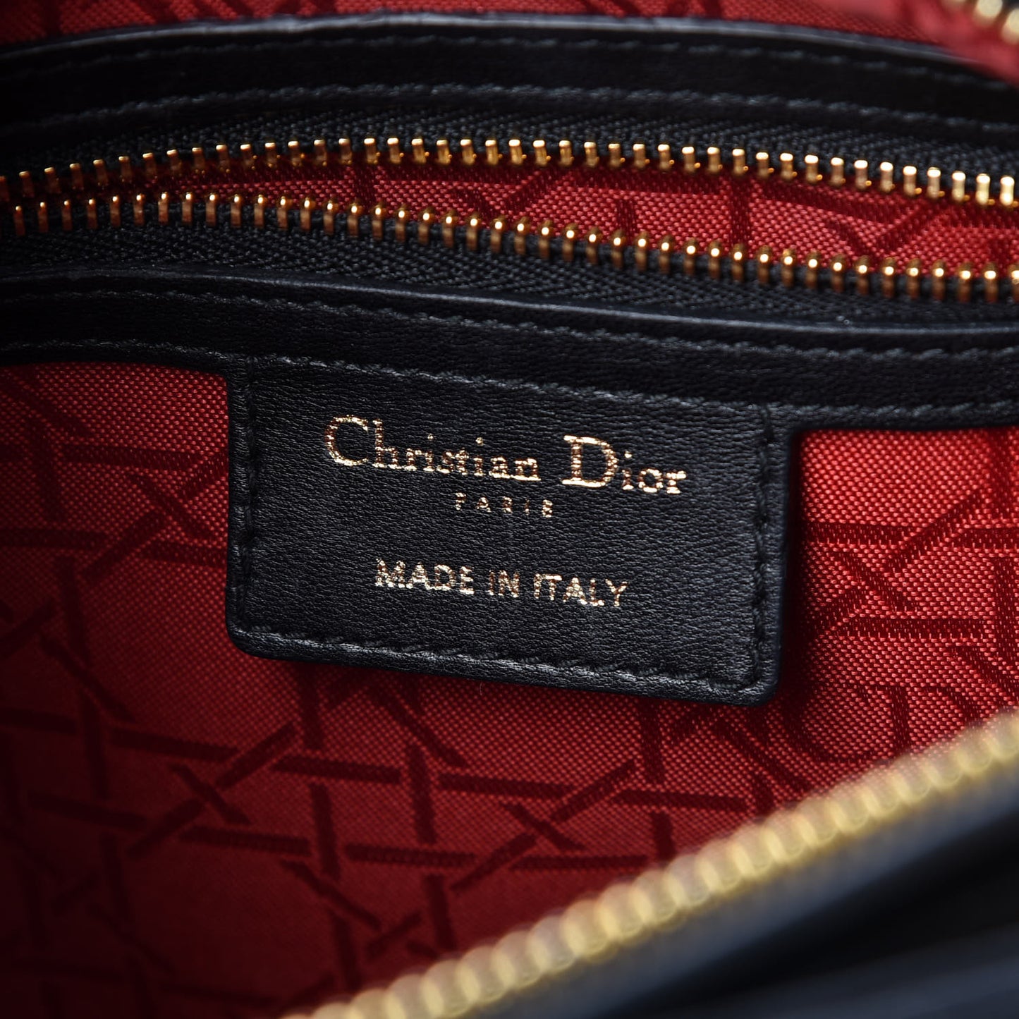 Lambskin Cannage Medium Lady Dior Black