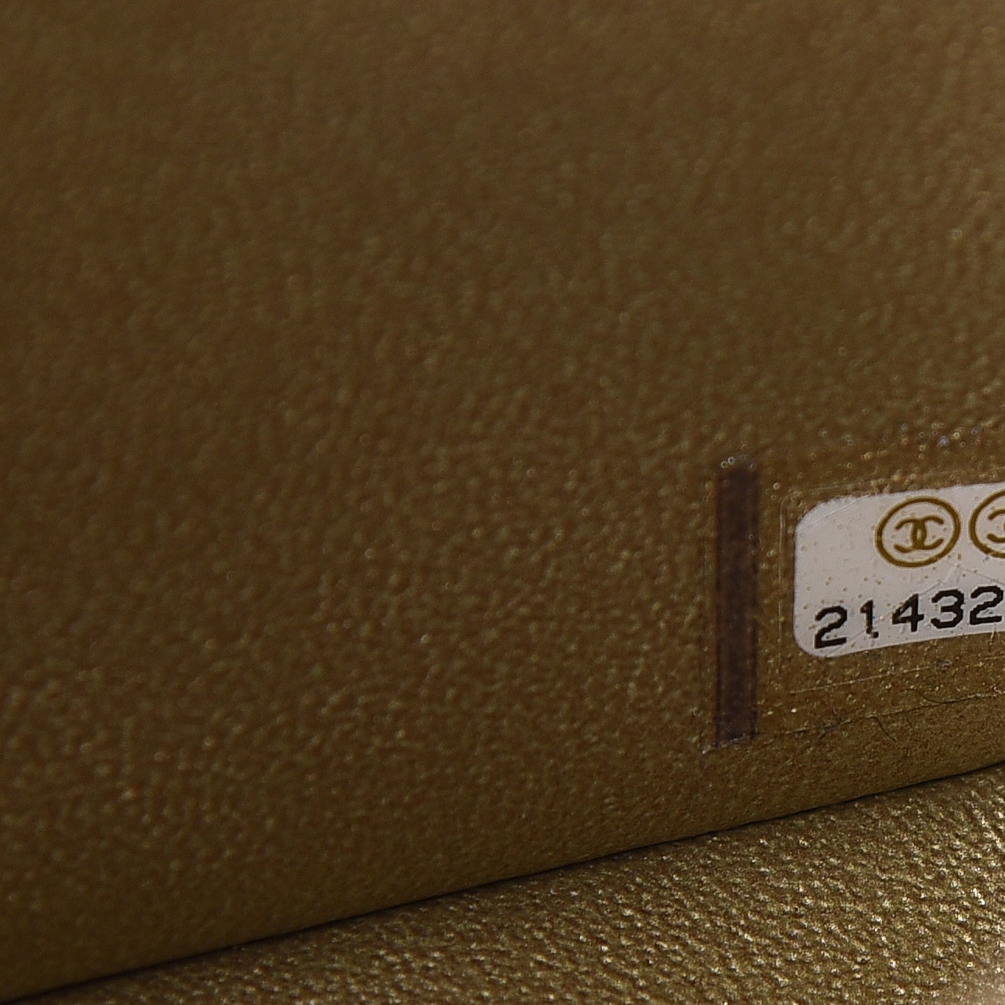 Metallic Caviar Quilted Mini Square Flap Gold