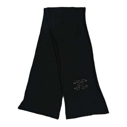 Chanel Cashmere CC Scarf Black 2 of 4