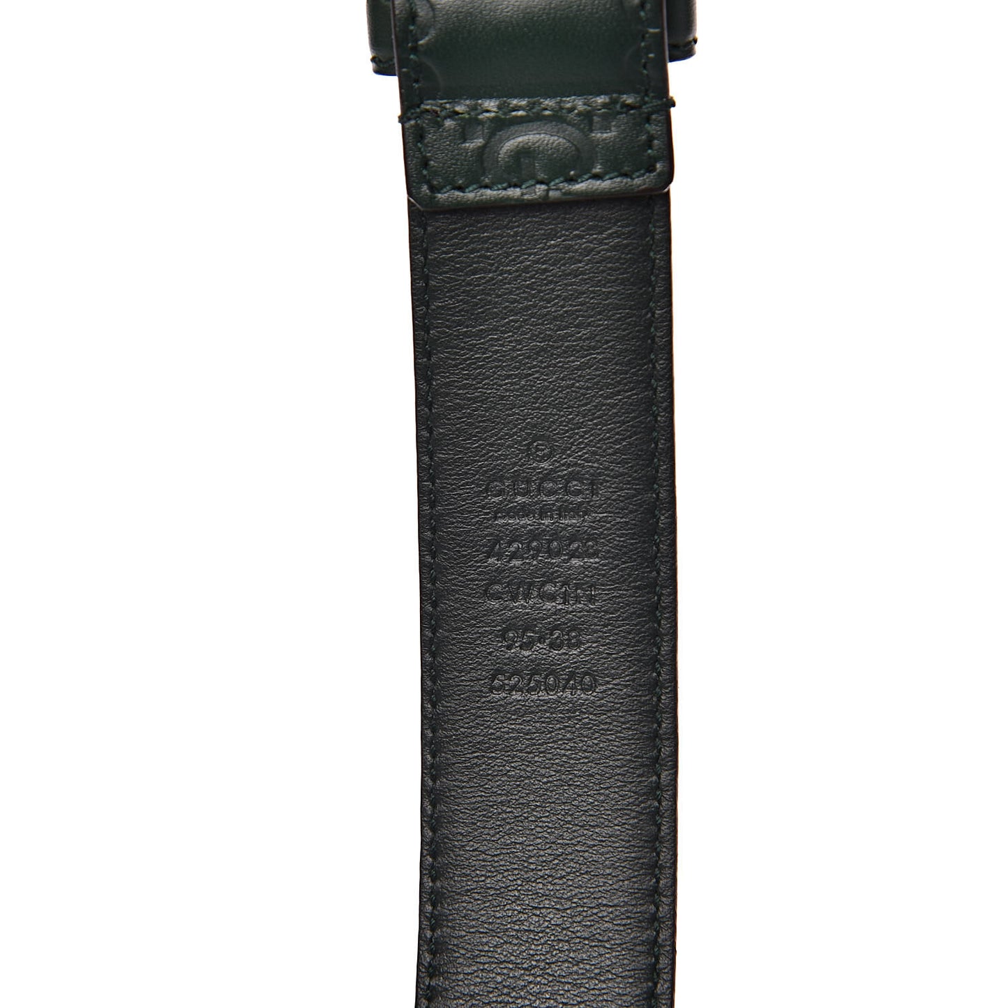 Guccissima Signature 30mm Belt 95 38 Verde