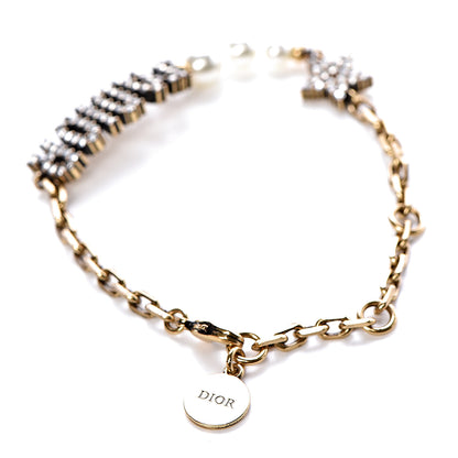 Christian Dior Metal Crystal Pearl J'Adior Bracelet Gold 3 of 4