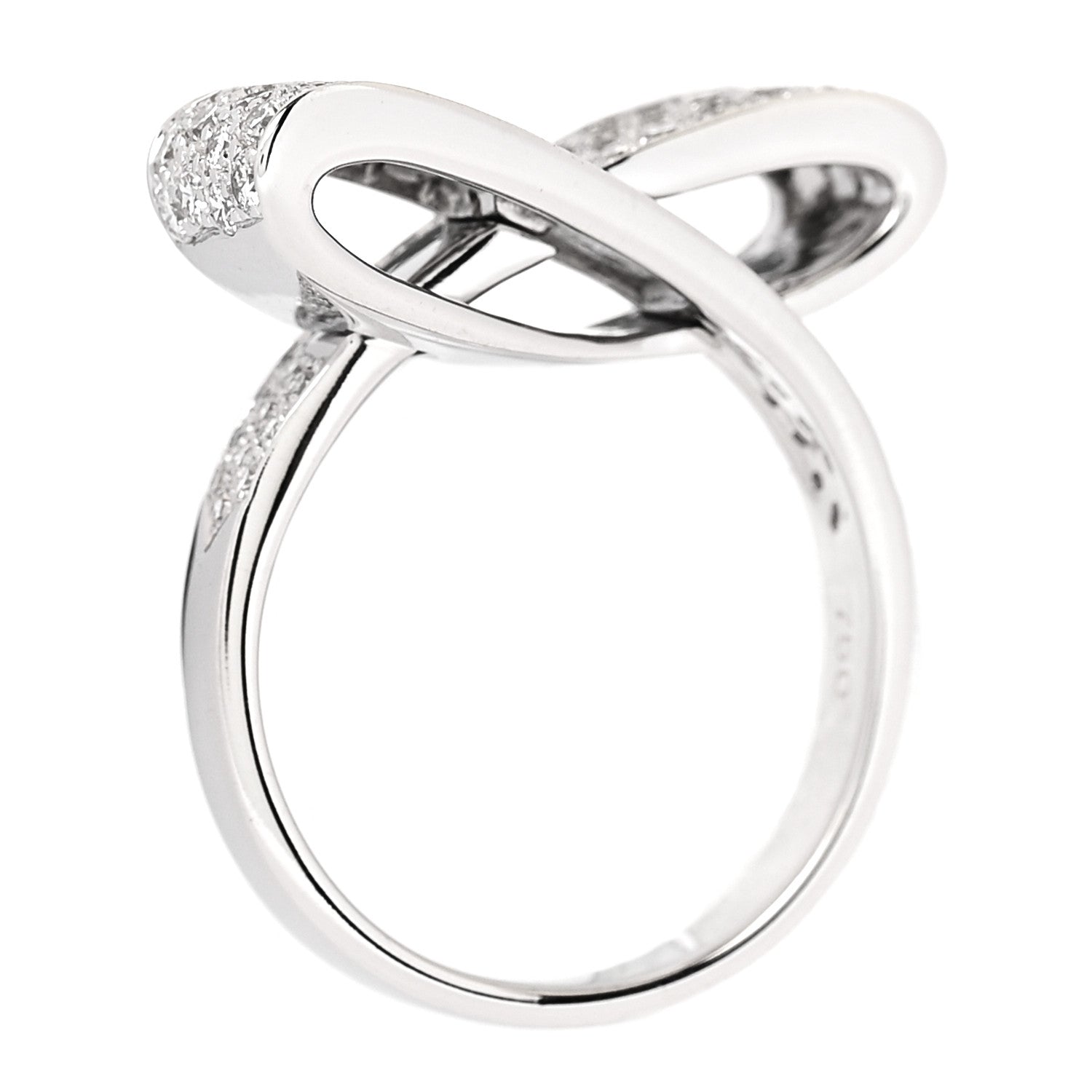 Parker & West by FASHIONPHILE 18K White Gold Diamond 1.26ctw Bow Ring 53 6.25 6 of 10