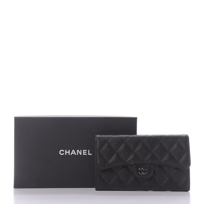Chanel Caviar Quilted Large Flap Wallet Black 10 of 10