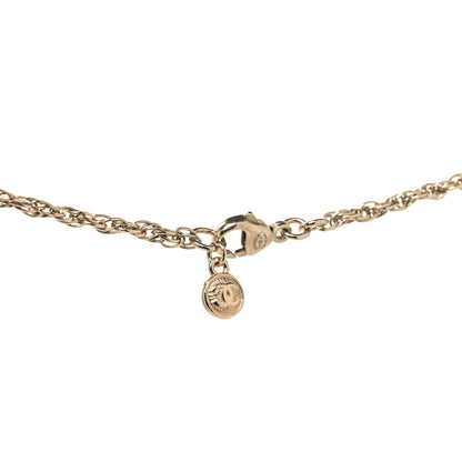 Chanel Pearl CC Round Pendant Necklace Gold Black 4 of 5