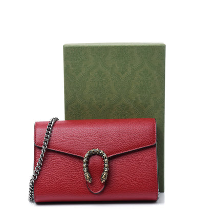 Gucci Calfskin Mini Dionysus Chain Wallet Hibiscus Red 11 of 11
