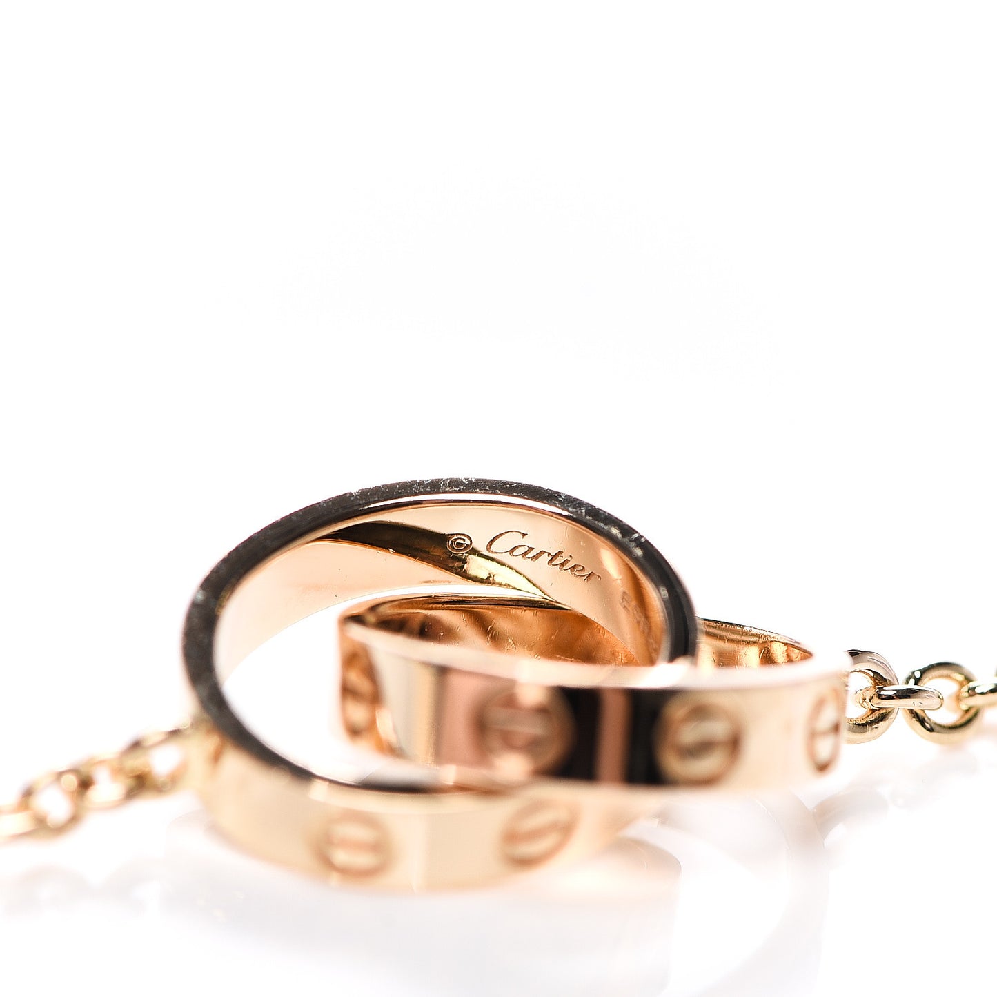 18K Yellow Gold Interlocking LOVE Necklace